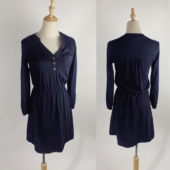 Lilly Pulitzer Dresses & Skirts - LILLY PULITZER Becket Pima Cotton Long Sleeve Black Dress Womens XSmall